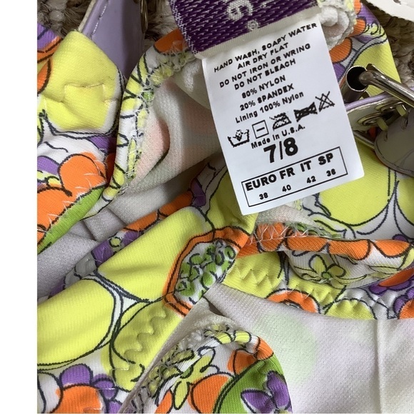 Pan Dulce Size 7/8 Daisies Bright Bikini Set. New With Tags - Picture 8 of 8